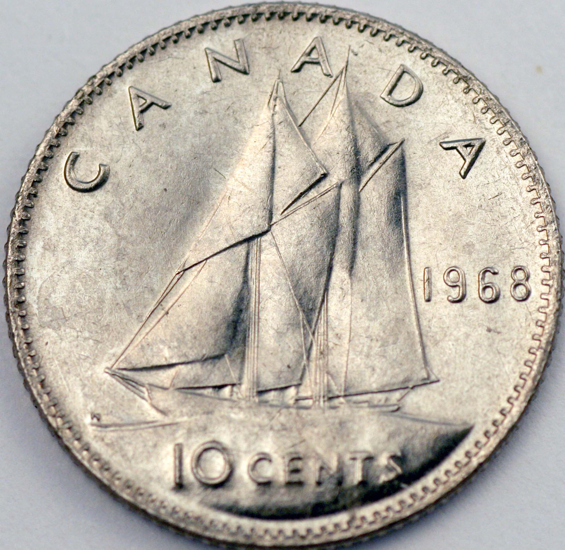 1968 10 Cents USA Struck 6514 Reverse